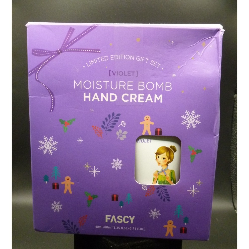 Fascy ~ Moisture Bomb Hand Cream ~ Violet~ 2 Piece  Gift set ~ New ~Read Listing